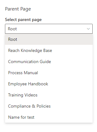 Reach parent page